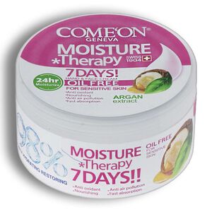 کرم مرطوب کننده دست و صورت کامان Come'On سری Moisture Therapy مدل Oil Free حجم 250 میل