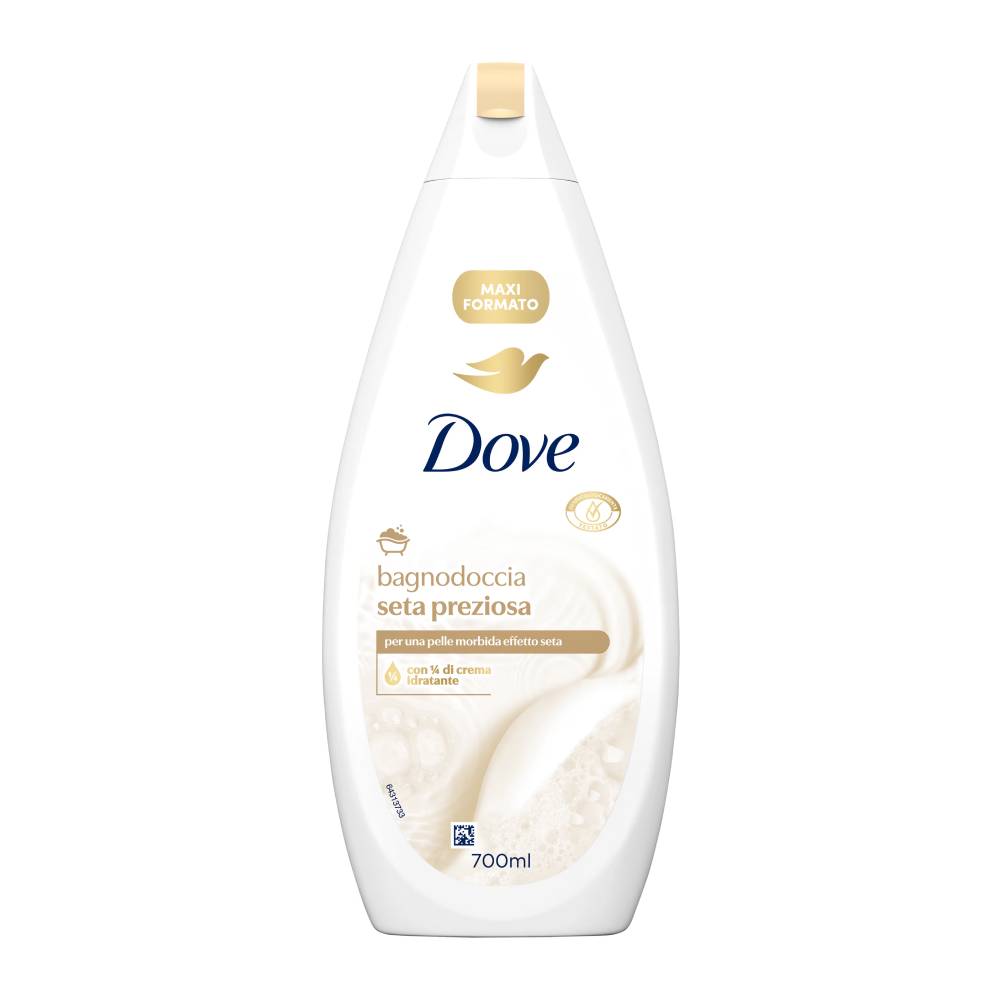 شامپو بدن داو Dove مدل Bagnodoccia Seta Preziosa حاوی عصاره ابریشم حجم 700 میل