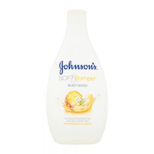 شامپو بدن Johnsons مدل Soft And Pamper رایحه گل زنبق و آناناس حجم 400 میل