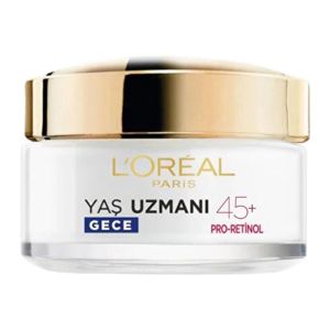 کرم شب ضد چروک لورآل L'Oreal مدل Yas Uzmani مناسب افراد بالای 45 سال وزن 50 گرم
