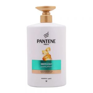 شامپو ترمیم کننده موی سر پنتین Pantene مدل Smooth And Silky ابریشمی کننده مو حجم 1000 میل