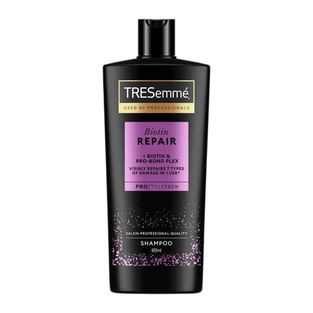 شامپو ترمیم کننده مو ترزمی TRESemme مدل Biotin And Repair حاوی بیوتن حجم 685 میل