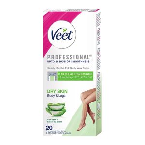 نوار مو بر ویت Veet مدل Professional مناسب پوست های خشک بسته 20 عددی
