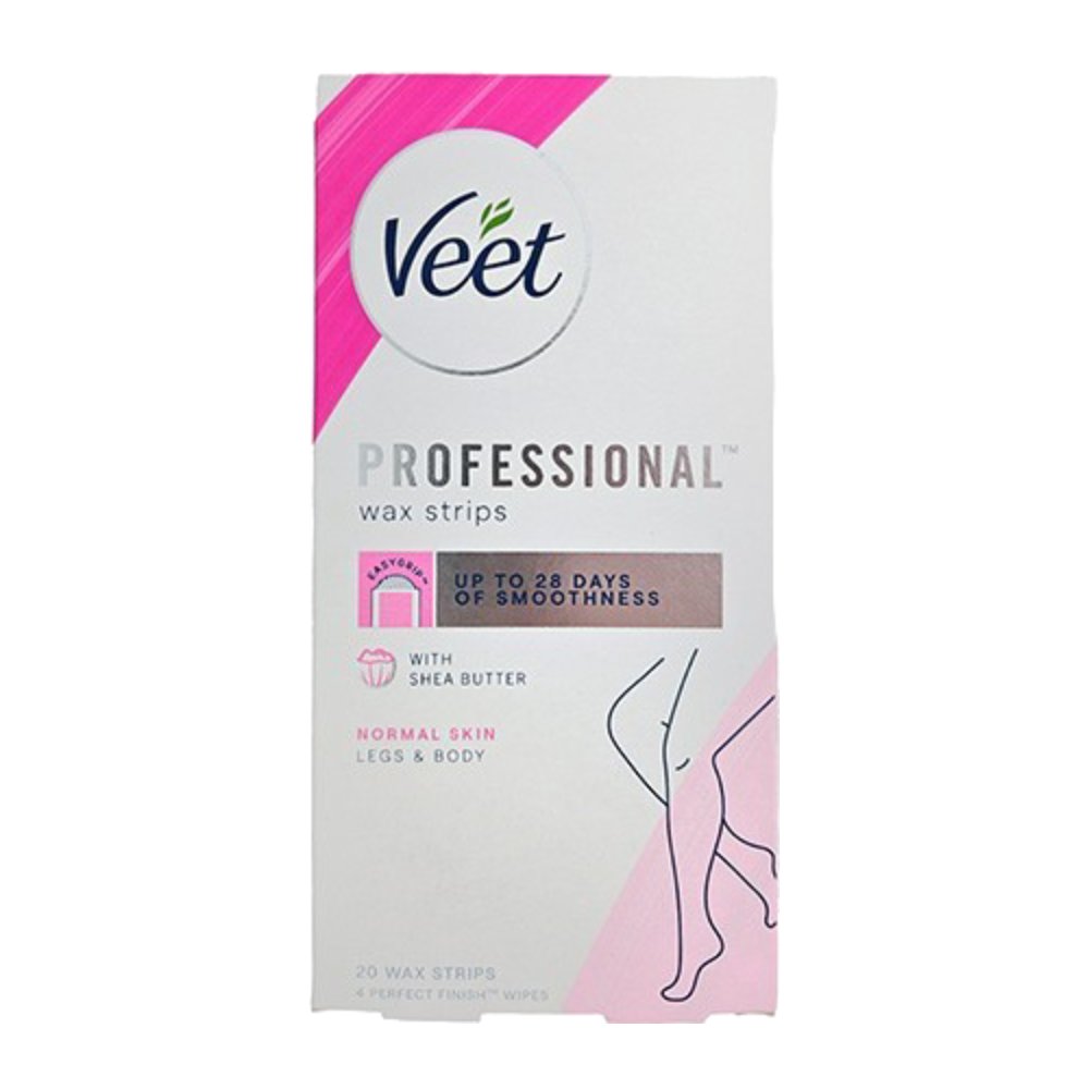نوار مو بر ویت Veet مدل Professional مناسب پوست های معمولی بسته 20 عددی